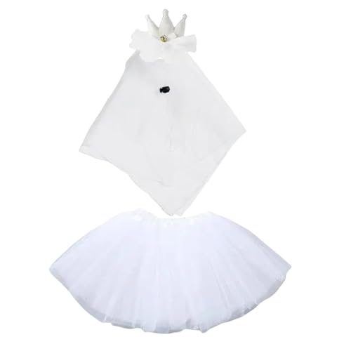 Gänse-Hochzeits-Outfits, Tierkleid-Schleier, 20 x 20 x 0,9 cm, weißes -Kostüm-Set, bezauberndes Rock-Zubehör für Outdoor-Party, Urlaub, - , Garten-Display, festliche Verwendung Gänse-Hochzeits-Outfits, Tierkleid-Schleier, 20 x 20 x 0,9 cm, weißes -Kostüm-Set, bezauberndes Rock-Zubehör für Outdoor-Party, Urlaub, - , Garten-Display, festliche Verwendung von Generisch