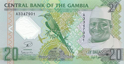 Gambia Pick-Nr: 30 bankfrisch (I) 2014 20 Dalasis (Banknoten für Sammler) von Generisch