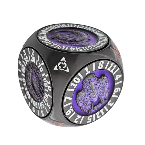 Game Dice - Metal Wooden Classic Dice, Vintage Dot Cube, Geschnitzte Zahlen mit natürlicher Finish | Spielen für Familienspiele, Aktivitäten im Klassenzimmer, Spiele, Trinkspiele, Bildungsspaß von Generisch