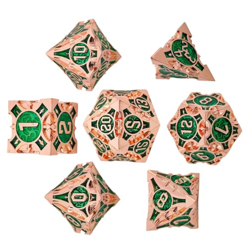Game Dice Set - Critical Hit Cube Pack, mehrsideer Spielwürfel | Lucky Number Rollers, 7X Advanced Funny Portable Kids Toys, farbenfrohe Würfel -Set für Brettspiele, Freundesversammlungen, Camping von Generisch