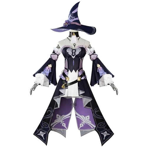Game Herta Cosplay-Kostüm, wunderschönes lila Kleid, Hut, Halloween-Outfit, Uniform, Kleidung für Damen Game Herta Cosplay-Kostüm, wunderschönes lila Kleid, Hut, Halloween-Outfit, Uniform, Kleidung für Damen von Generisch