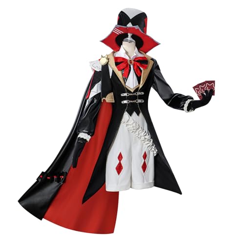 Game Lyney Lynette Cosplay Kostüm Fontaine Zwillinge Magier Kleid Hut Halloween Outfit Uniform Kleidung für Frauen Game Lyney Lynette Cosplay Kostüm Fontaine Zwillinge Magier Kleid Hut Halloween Outfit Uniform Kleidung für Frauen von Generisch