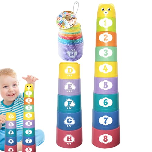 Game Stapelbecher - Punktebecher-Stapel | Lustige Tasse, der sich stapelbare Puzzletassen ansammelt, Nistspielzeug für Kinder ab 6 Monaten Game Stapelbecher - Punktebecher-Stapel | Lustige Tasse, der sich stapelbare Puzzletassen ansammelt, Nistspielzeug für Kinder ab 6 Monaten von Generisch