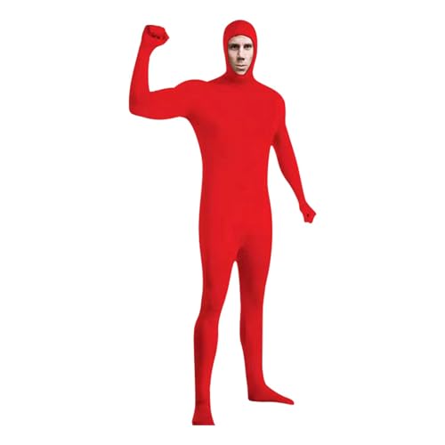 Ganzkörperanzug Damen Herren Greenscreen Anzug Zentai Suit Ganzkörper Slenderman Kostüm Jugendliche Bodysuit Man Catsuit Männer Cosplay Jumpsuit Für Party Karneval Unisex von Generisch