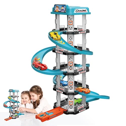 Garagen-Autobahn-Spielset – Lernspielzeug für die Parkgarage | 62-teiliges ABS-Auto-Rennstrecken-Spielzeug für frühes Lernen | Vorschulauto-Rennstreckenspielzeug für Kinder, jungenn und Mädchen Garagen-Autobahn-Spielset – Lernspielzeug für die Parkgarage | 62-teiliges ABS-Auto-Rennstrecken-Spielzeug für frühes Lernen | Vorschulauto-Rennstreckenspielzeug für Kinder, jungenn und Mädchen von Generisch