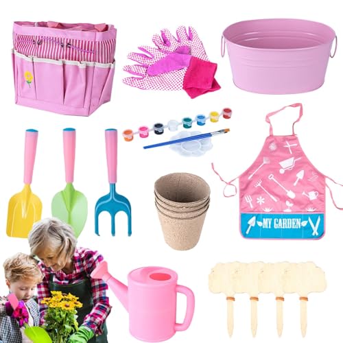 Gartengeräte für Kinder | Gartenspiel-Set | Gartenarbeitsset für Kinder | 20-fach-Gartenspielzeug-Set für Kinder | Outdoor-Spielzeuge für Kinder mit L Gartengeräte für Kinder | Gartenspiel-Set | Gartenarbeitsset für Kinder | 20-fach-Gartenspielzeug-Set für Kinder | Outdoor-Spielzeuge für Kinder mit L von Generisch