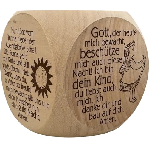 Gebetswürfel Kinder Tischgebte - Holzwürfel für Taufe, Kommunion, Abendgebte - Würfelspiel für Groß und Klein mit Motiven - HolyHaul Gebetswürfel Kinder Tischgebte - Holzwürfel für Taufe, Kommunion, Abendgebte - Würfelspiel für Groß und Klein mit Motiven - HolyHaul von Generisch