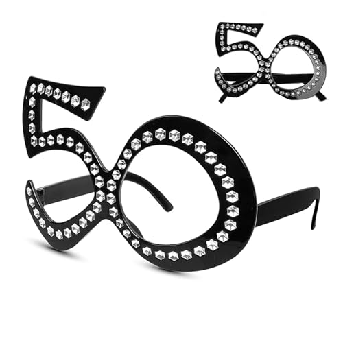 Geburtstag Brille, 50. Geburtstag Brille für Erwachsene Lustige Kostüm Sonnenbrille Geburtstag Party Brille für 50. Geburtstag Party Dekorationen Zubehör von Generisch