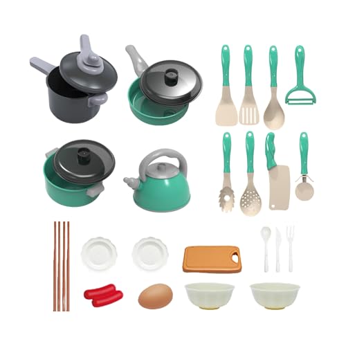Gefälschte Küche Spielzeug | Pfannen und Spielzeug Pans | 28x Kochgeschirr-Set | Multifunktionales Kochzubehör für Kinder, Lernspielzeug, lustige Kinder Fi Gefälschte Küche Spielzeug | Pfannen und Spielzeug Pans | 28x Kochgeschirr-Set | Multifunktionales Kochzubehör für Kinder, Lernspielzeug, lustige Kinder Fi von Generisch