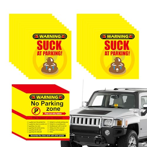 Gefälschte Parktickets - 50 Stück Lustiges Parkticket | Klare Warnschilder Schlechte Parkkarte | Schlechte Parkhinweise für Spanning Car Management und Business Einstellungen von Generisch