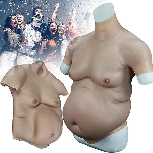 Gefälschter Bauchanzug aus Silikon, realistische Bauchmuskelsimulation für Cosplay, Halloween, Crossdresser-Kostüm von Generisch