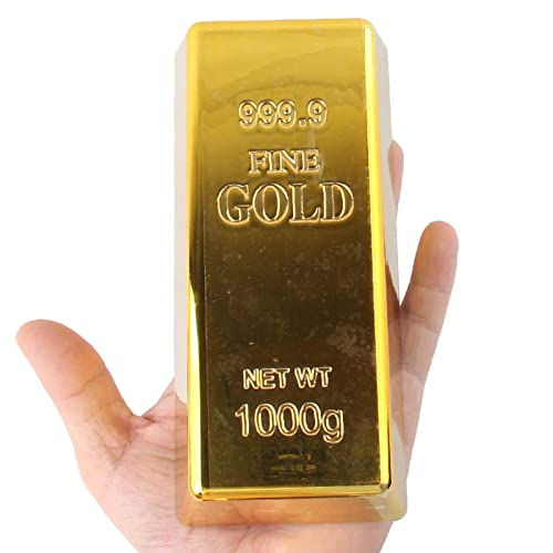 Gefälschtes Goldbarrenspielzeug - Goldbarrenspielzeug Für Kinder | Glitzernder ABS-Goldbarren, Realistische Goldbarren-Ziegel-Requisite, Gefälschter Goldener Ziegel Zum Basteln, Bullion-Goldbarren-Dek von Generisch