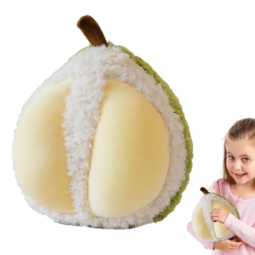 Gefüllte Plüsch -Durian -Spielsachen, gefüllte Obstpuppen - Weiche Huggable Plüsch Durian Puppe,Süße ausgestopfte Obst -Spielzeug für Kinder Kinder Mädchen von Generisch