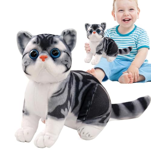Gefüllte Plüschkatze,Plüschkatzen-Kuscheltier - Niedliche Plüschtier-Raumdekoration - Weiche Puppen-Plüschtiere, Stofftiere, Katzen-Plüschtiere, gefüllte Kätzchen-Goodie-Bag-Stuffers für und Mädchen Gefüllte Plüschkatze,Plüschkatzen-Kuscheltier - Niedliche Plüschtier-Raumdekoration - Weiche Puppen-Plüschtiere, Stofftiere, Katzen-Plüschtiere, gefüllte Kätzchen-Goodie-Bag-Stuffers für und Mädchen von Generisch