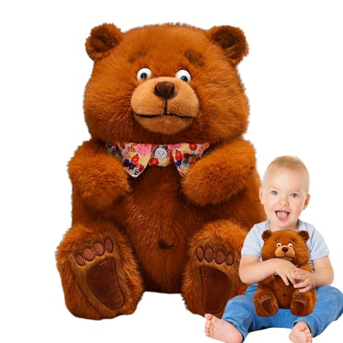 Gefüllter Bär, Plüschbär, Plüschpuppe gefüllt mit braunem Plüsch, Cartoon-Sammlung schlafend entspannende Puppe für Kinder, umarmbarer Begleiter für den Schreibtisch Auto Bett von Generisch