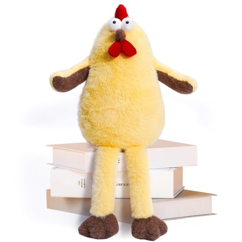 Gefülltes Huhn-Plüschtier,Hühner-Plüschtier,Süße Plüschpuppe Stofftier - Plüschtiere, gelbes Hühnerspielzeug, Plüschpuppe, langbeiniges Huhn, Plüschtier, Raumdekoration, Heimdekoration Gefülltes Huhn-Plüschtier,Hühner-Plüschtier,Süße Plüschpuppe Stofftier - Plüschtiere, gelbes Hühnerspielzeug, Plüschpuppe, langbeiniges Huhn, Plüschtier, Raumdekoration, Heimdekoration von Generisch