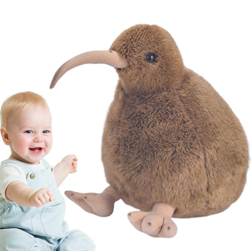 Gefülltes Kiwi-Plüschtier – 25 cm weiches Tierpuppenspielzeug, entzückendes Fuzzy-Design, kuschelige Figur | Spielzeug für, Kinder, Bettgefährte, Reisebegleiter, König von Generisch