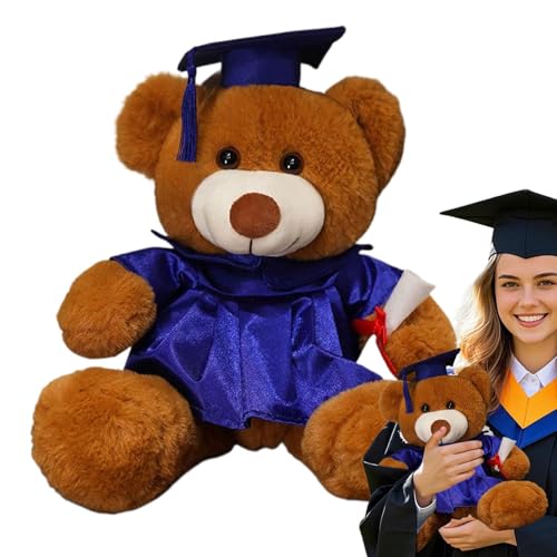 Gefülltes Plüschspielzeug, Graduation Plüschbär, Ausgestopfte Spielzeugpuppe mit, Plüschkissen tragbares weiches und Komfortables Spielzeug für Sofa Tischfenster Auto Schlafzimmer Familie von Generisch