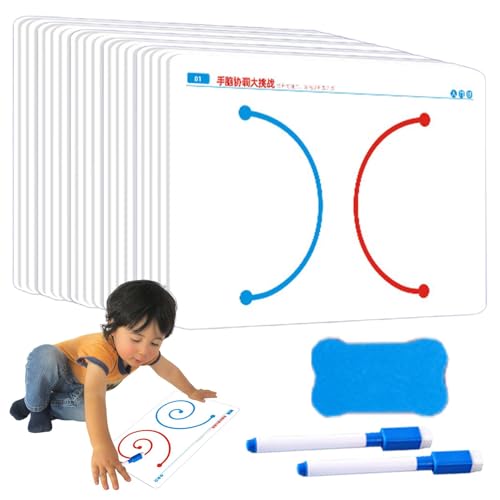 Gehirntrainingskarte, Gehirntrainingskartenset, 20 Stück Gehirntrainingskarten für Kinder, Karte zur Hand-Gehirn-Koordination Gehirntrainingskarte, Gehirntrainingskartenset, 20 Stück Gehirntrainingskarten für Kinder, Karte zur Hand-Gehirn-Koordination von Generisch