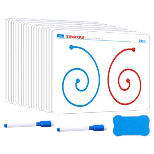 Gehirntrainingskartenset,Gehirntrainingskartenset für Kinder - 20 Stück Gehirntraining, das sensorische Entwicklung anregt - Verbessert die Feinmotorik und die beidseitige Gehirnwachstumskarte für von Generisch