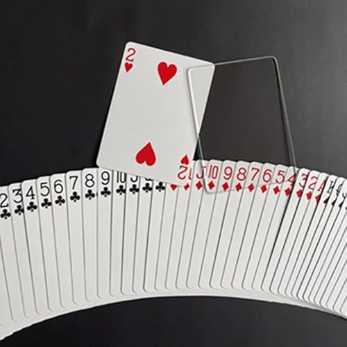 Geisterglas (Pokergröße) Zaubertricks ausgewählte Karte erscheinen auf dem Glas Magie Nahaufnahme Street Illusions Gimmicks Mentalismus Requisiten (einseitig) (doppelseitig) von Generisch