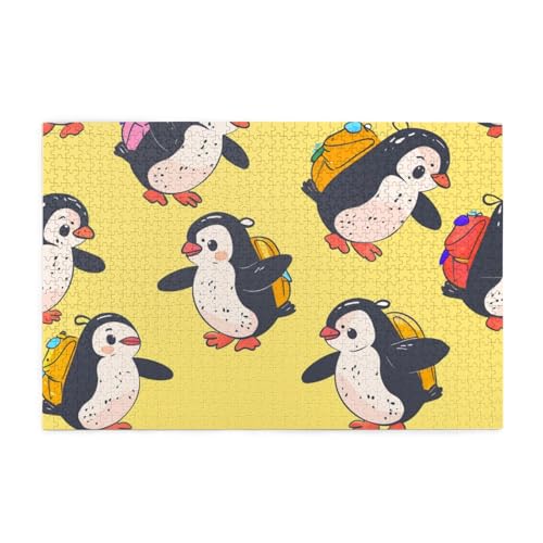 Gelbe Schultasche Pinguin 1000 Teile Puzzle für Erwachsene Holzpuzzles für Erwachsene Geschenke Heimdekoration Gelbe Schultasche Pinguin 1000 Teile Puzzle für Erwachsene Holzpuzzles für Erwachsene Geschenke Heimdekoration von Generisch