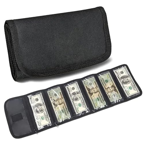 Geldbeutel, Organizer für Bargeld mit 6 Reißverschlusstaschen, Multipack-Tasche, Rechnungs-Organizer, Umschlag-Geldbörse, Tasche, kleiner Reisehalter, Budgeting, Quittungen, Schwarz , Modern Geldbeutel, Organizer für Bargeld mit 6 Reißverschlusstaschen, Multipack-Tasche, Rechnungs-Organizer, Umschlag-Geldbörse, Tasche, kleiner Reisehalter, Budgeting, Quittungen, Schwarz , Modern von Generisch