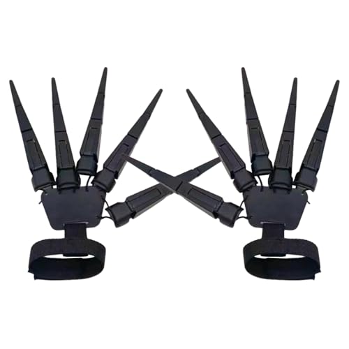 Gelenkige Fingerverlängerung, lange Finger, 2 Stück Fingerverlängerungskrallen für Cosplay, tragbare Totenkopf-Finger, Halloween-Krallen, Halloween-Gelenkfinger für Hallowe Cosplay von Generisch