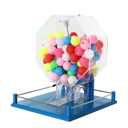 Generic Deluxe Bingo-Set mit 100 Bällen – Auto-Bingo-Käfig, manuelle Lotteriemaschine, ideal für große Gruppen und Partys – Gerechtigkeit und Fairness von Generisch