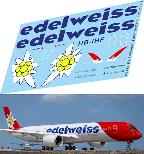 Generico 1/144 Decals für Airbus A350-900 Edelweiss Decal TBD1104 Generico 1/144 Decals für Airbus A350-900 Edelweiss Decal TBD1104 von Generisch