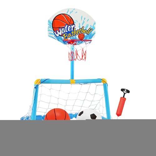 Generico Basketballkorb für Pool, 2-in-1-Fußballtor für Pool mit 2 Bällen und 1 Pumpe – interaktives Spielzeug für Wasserspiele für Kinder und Erwachsene ab 4 Jahren Generico Basketballkorb für Pool, 2-in-1-Fußballtor für Pool mit 2 Bällen und 1 Pumpe – interaktives Spielzeug für Wasserspiele für Kinder und Erwachsene ab 4 Jahren von Generisch