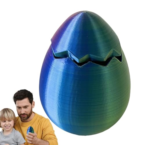 Generico Easter Eggs Empty - Buntes gedrucktes | Kleine Ostereier Glänzende Füllung, handgefertigtes Schreibtischspielzeug kleine Eier, Urlaubsdekoration für Zuhause Themenfunktionen von Generisch