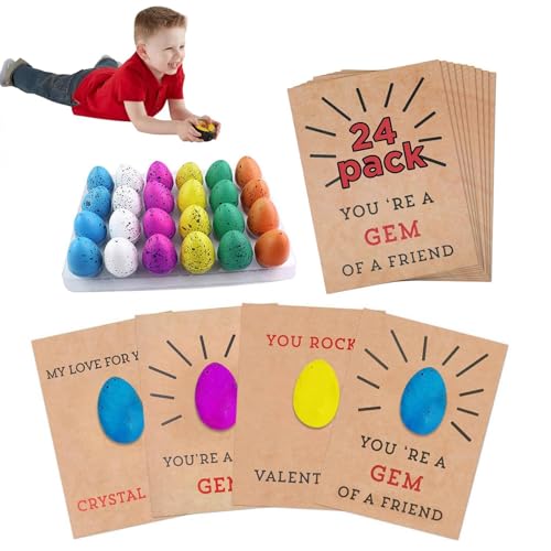 Generico Eier Brutkarte | 24 Päckchen Brut zum Backen von Dinosauriern Spielzeug | Grow Dinosaurs Egg Schlüpfen im Wasser Ostern San Eggs Party Süßigkeiten für Kinder von Generico Eier Brutkarte | 24 Päckchen Brut zum Backen von Dinosauriern Spielzeug | Grow Dinosaurs Egg Schlüpfen im Wasser Ostern San Eggs Party Süßigkeiten für Kinder von von Generisch