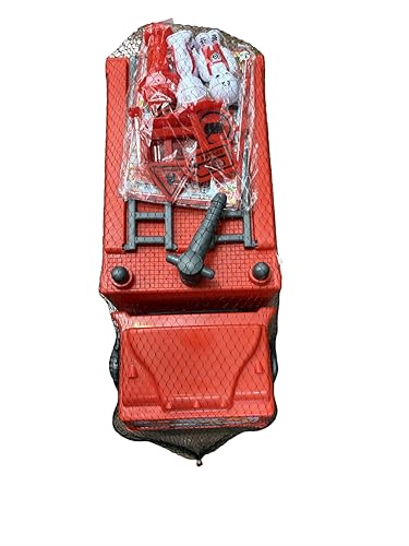 Generico Feuerwehr-Set für Kinder, Spielzeug-Set mit Zubehör, Rot, mit Transportnetz Generico Feuerwehr-Set für Kinder, Spielzeug-Set mit Zubehör, Rot, mit Transportnetz von Generisch