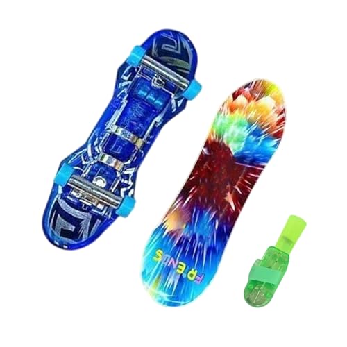 Generico Finger Skateboard Spielzeug - Skateboard für Kinder | Kreative Kinder | Kleine Keyboards für Kinder | Beleuchteter Skater von Generisch