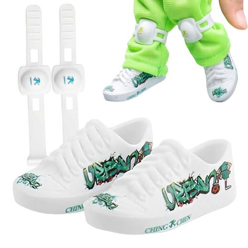 Generico Fingerboard-Schuhe - Miniaturschuhe Spielzeug für Schreibtischpuppenschuhe Schuhe Fingerroller Tastaturschuhe kleine Spielzeuge Miniaturspielzeug mit Sneaker von Generisch