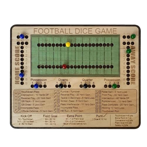Generico Football Board Game, Football Dice Tray, Family Football Game, Wooden Football Game, Football Dice Game, Portable Football Game, Tabletop Football Game, Football Game for Families Generico Football Board Game, Football Dice Tray, Family Football Game, Wooden Football Game, Football Dice Game, Portable Football Game, Tabletop Football Game, Football Game for Families von Generisch