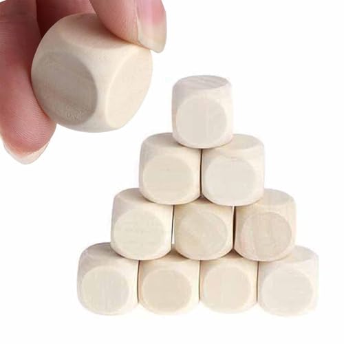 Generico Holz, 10% weiß, Holz, 6-seitige Holzwürfel, quadratische Holzblöcke mit abgerundeten Ecken Generico Holz, 10% weiß, Holz, 6-seitige Holzwürfel, quadratische Holzblöcke mit abgerundeten Ecken von Generisch