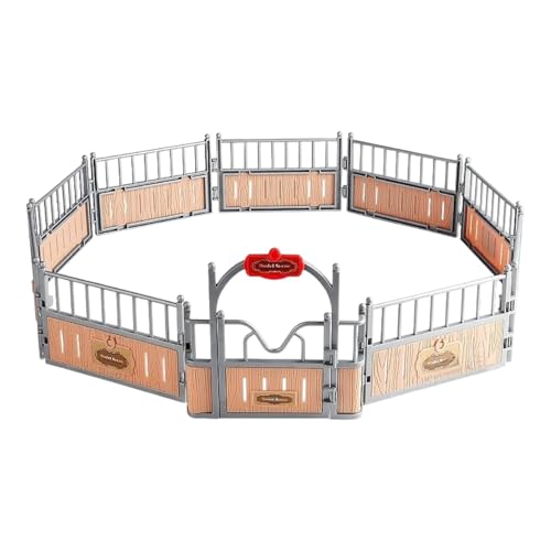 Generico Horse Stable Model, Farm Animal Fence Figurines, PP Realistic Horse Figures Collection, Fun Pretend Play, For Boys And Girls (Set of 6), Ideal For Easter, Birthday, Children's Day von Generisch
