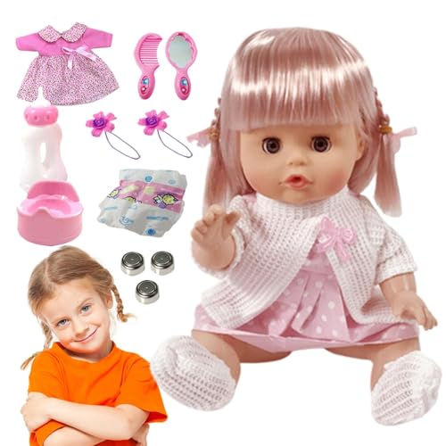 Generico Kinderspielzeugset für Kinder - 12 Zoll Realistische Puppe und Pipi mit Sound, Pre-Kassenspielzeug Generico Kinderspielzeugset für Kinder - 12 Zoll Realistische Puppe und Pipi mit Sound, Pre-Kassenspielzeug von Generisch