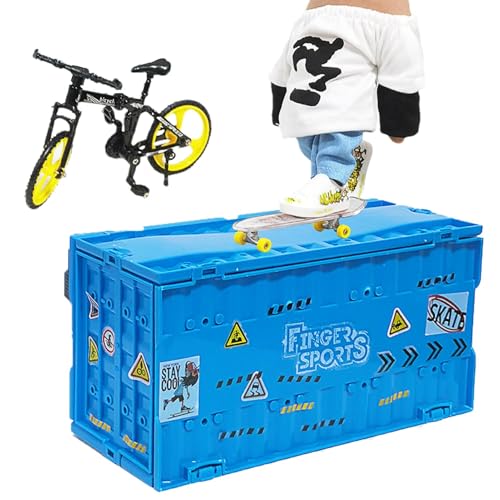 Generico Kit Skate Park Finger Board Fingerspielzeug-Set Deck | Keyboard-Trainingsset für Skateboard mit Keyboard von Generisch