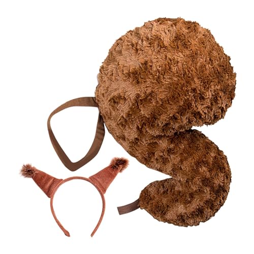 Generico Kostüm mit Schwanz und Ohren aus Eichhörnchen - Kinderkostüm mit Kopf- und Schwanzohren, Tierkostüm, Eichhörnchenkostüme für und Mädchen Generico Kostüm mit Schwanz und Ohren aus Eichhörnchen - Kinderkostüm mit Kopf- und Schwanzohren, Tierkostüm, Eichhörnchenkostüme für und Mädchen von Generisch