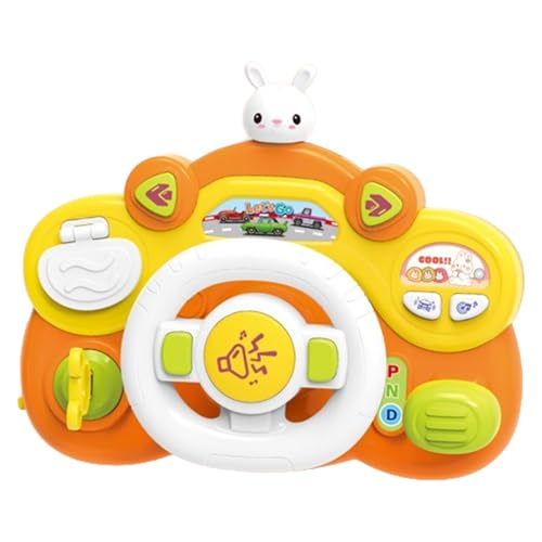 Generico Lenkradsimulation für Kinder - musikalisches Fahrspielzeug für Kinder mit Licht und Sound - Interaktives , pädagogische Handaugen-Koordination von Generisch