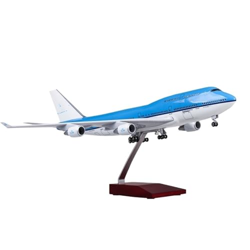Generico Modell 747 47 cm im Maßstab 1:130, Flugzeug mit Lichtern und Rädern - Harz-Flugzeugmodell für Sammler (747 no light) von Generisch