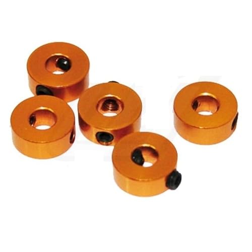 Generico Packung mit 5 farbigen Aluminiumhalsbändern 4 mm Modell RC UR1861 UR1864 UR1862 UR1863 (Gold) von Generisch