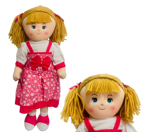 Generico Riesige Stoffpuppe 75 cm aus Stoff Puppe mit Zöpfen und Kleid mit Schleife Lily weich und sicher mit Zöpfen aus Wolle, verschiedene Farben zufällig Generico Riesige Stoffpuppe 75 cm aus Stoff Puppe mit Zöpfen und Kleid mit Schleife Lily weich und sicher mit Zöpfen aus Wolle, verschiedene Farben zufällig von Generisch