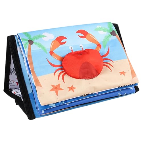 Generico Sensory Cloth Book, High Contrast Baby Toy, 5 Pages 10 Sides Interactive Soft Floor Activity Book for Early Learning Development, 8.86x5.71x5.31 Inches Generico Sensory Cloth Book, High Contrast Baby Toy, 5 Pages 10 Sides Interactive Soft Floor Activity Book for Early Learning Development, 8.86x5.71x5.31 Inches von Generisch