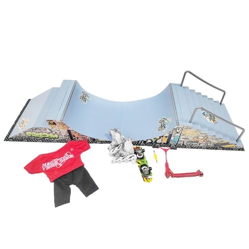 Generico Skateboard Rampe Spielzeug | RAMP TAGHERTIP PLAYSET PLAYSET PAETTORE SCOOTTER | Flexible USA Hand Skateboard Timteboard für Party, Reisen, Indoor von Generisch
