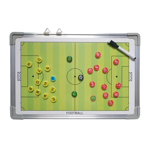 Generico Soccer Board - löschbares Fußballboard mit 2 Stiften - Magnettafel - Trainingsgerät für Fußball Schiedsrichter von Generisch
