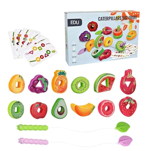 Generico Spielzeug zum Einfädeln Kinder - Kabel für | Skight Motor Skills Toys - Lernspielzeug zum Fädeln, Spielzeug zum Einfädeln von Obst und Gemüse, Generico Spielzeug zum Einfädeln Kinder - Kabel für | Skight Motor Skills Toys - Lernspielzeug zum Fädeln, Spielzeug zum Einfädeln von Obst und Gemüse, von Generisch
